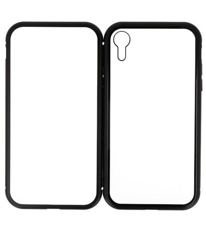 Magnetic Back Cover voor iPhone XR Zwart - Transparant