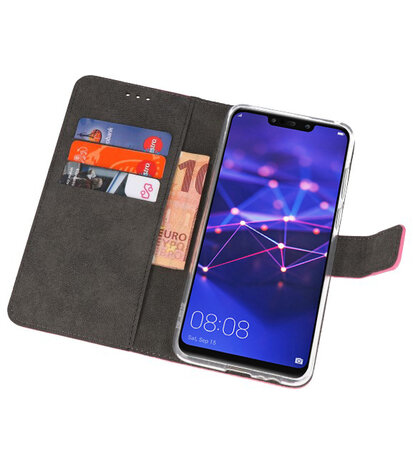 Wallet Cases Hoesje voor Huawei Mate 20 Lite Roze