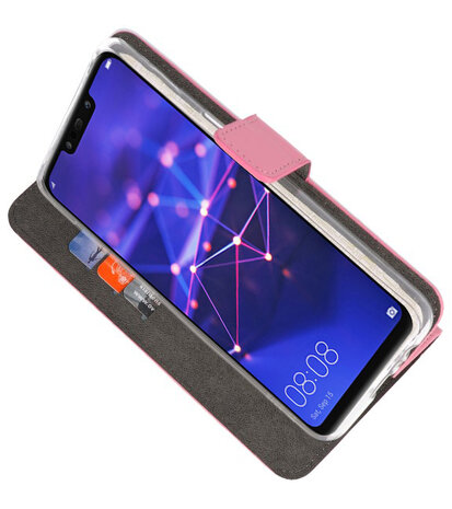 Wallet Cases Hoesje voor Huawei Mate 20 Lite Roze