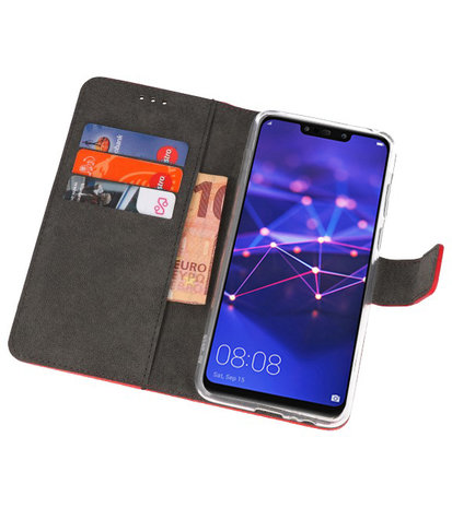 Wallet Cases Hoesje voor Huawei Mate 20 Lite Rood