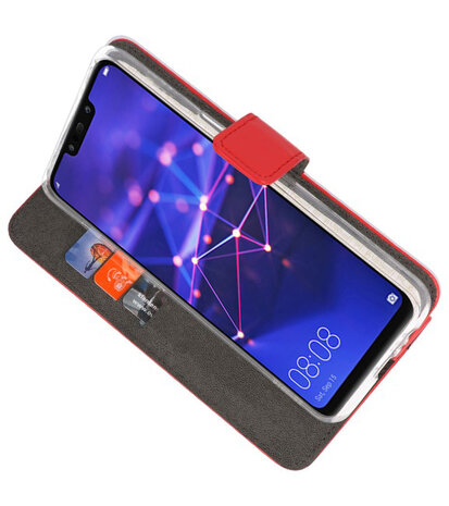 Wallet Cases Hoesje voor Huawei Mate 20 Lite Rood