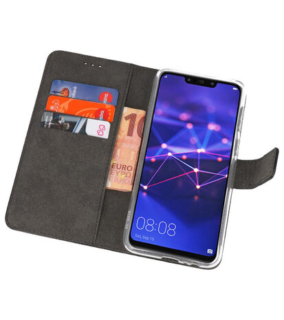 Wallet Cases Hoesje voor Huawei Mate 20 Lite Zwart