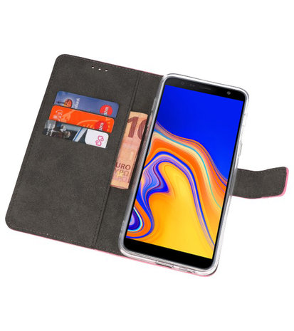 Wallet Cases Hoesje voor Galaxy J4 Plus Roze