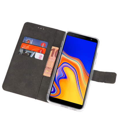 Wallet Cases Hoesje voor Galaxy J4 Plus Wit