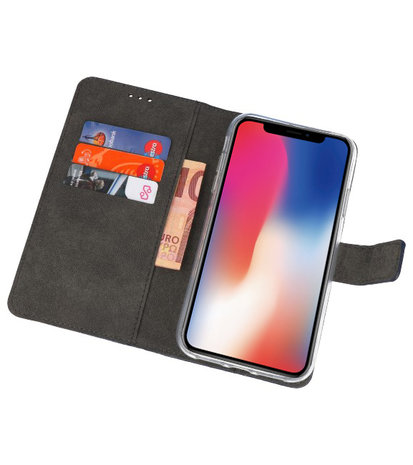 Wallet Cases Hoesje voor iPhone XS - X Navy