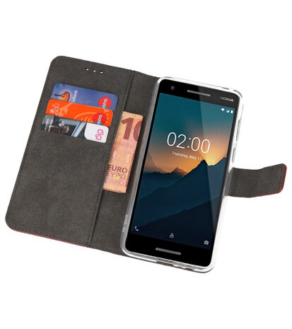 Wallet Cases Hoesje voor Nokia 2.1 Bruin