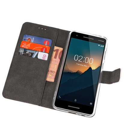 Wallet Cases Hoesje voor Nokia 2.1 Wit