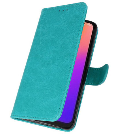 Bookstyle Wallet Cases Hoesje voor Moto G7 Groen