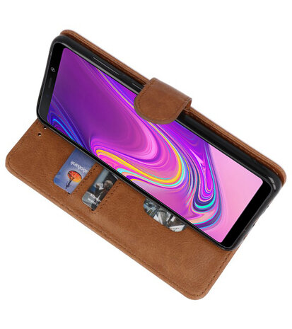 Bookstyle Wallet Cases Hoesje voor Samsung Galaxy A9 2018 Bruin