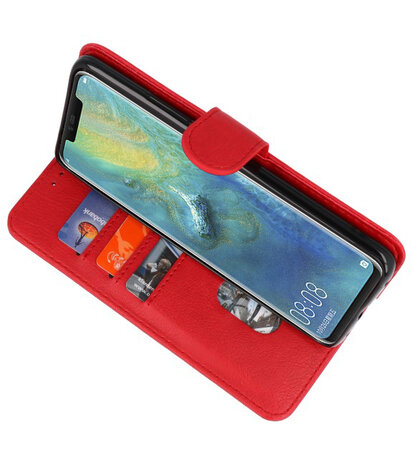 Bookstyle Wallet Cases Hoesje voor Huawei Mate 20 Pro Rood