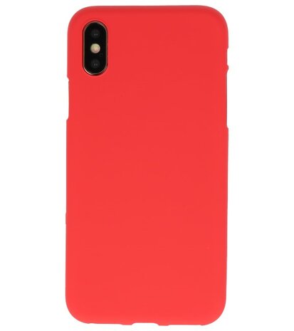 Color TPU Hoesje voor iPhone XS / X Rood
