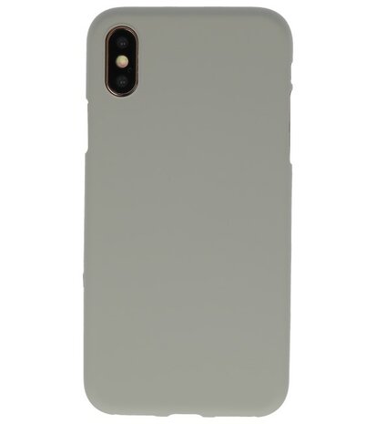 Color TPU Hoesje voor iPhone XS / X Grijs