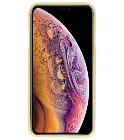 Color TPU Hoesje voor iPhone XS Max Geel