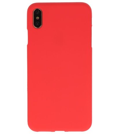 Color TPU Hoesje voor iPhone XS Max Rood