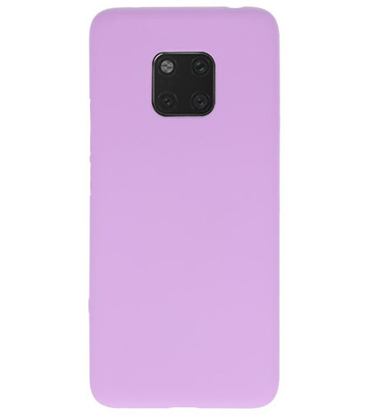 Color TPU Hoesje voor Huawei Mate 20 Pro Paars