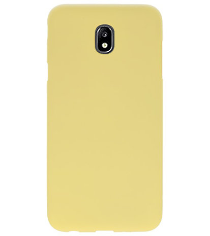 Color TPU Hoesje voor Samsung Galaxy J7 2018 Geel