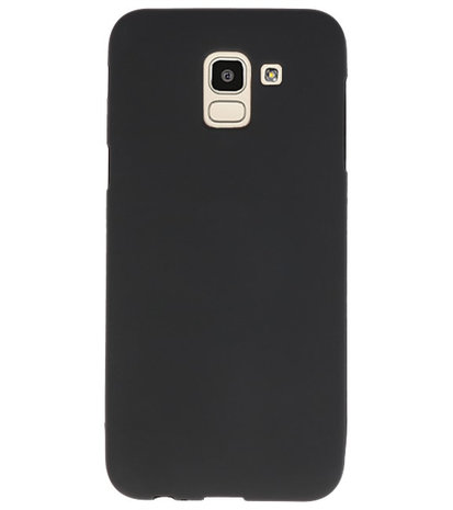Color TPU Hoesje voor Samsung Galaxy J6 Zwart