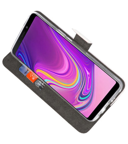 Wallet Cases Hoesje voor Samsung Galaxy A9 2018 Wit