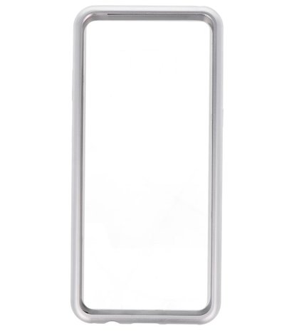Zilver Transparant Magnetisch Back Cover Hoesje voor Samsung Galaxy S8