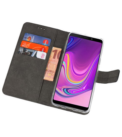 Wallet Cases Hoesje voor Samsung Galaxy A9 2018 Zwart