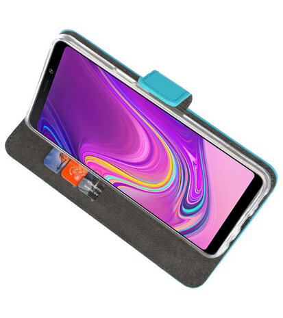 Wallet Cases Hoesje voor Samsung Galaxy A9 2018 Blauw