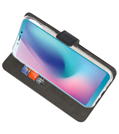 Wallet Cases Hoesje voor Samsung Galaxy A6s Zwart