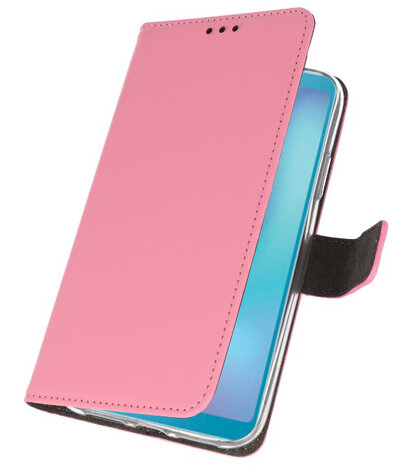 Wallet Cases Hoesje voor Samsung Galaxy A6s Roze