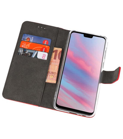 Wallet Cases Hoesje voor Huawei Y9 2019 Rood