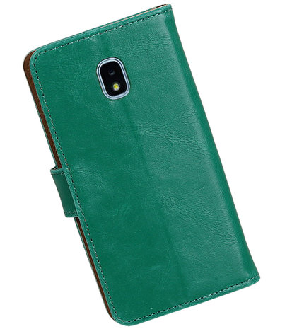 Hoesje voor Samsung Galaxy J3 (2018) Pull-Up Booktype Groen