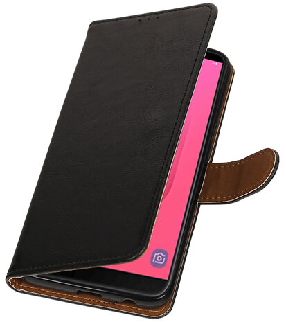 Hoesje voor Samsung Galaxy J8 Pull-Up Booktype Zwart
