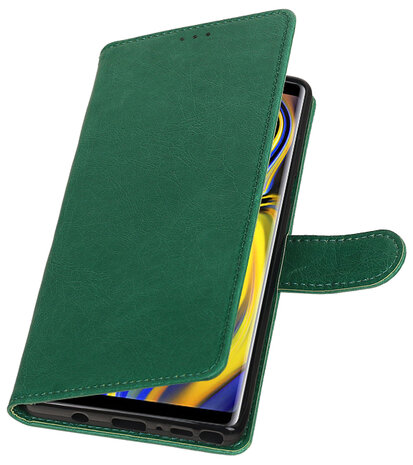 Hoesje voor Galaxy Note 9 Pull-Up Booktype Groen