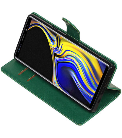 Hoesje voor Galaxy Note 9 Pull-Up Booktype Groen