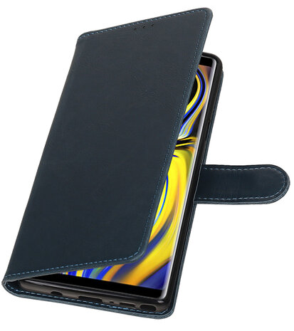 Hoesje voor Galaxy Note 9 Pull-Up Booktype Blauw