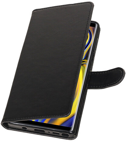 Hoesje voor Galaxy Note 9 Pull-Up Booktype Zwart