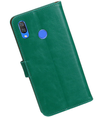 Hoesje voor Huawei Nova 3 Pull-Up Booktype Groen