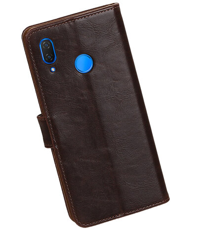 Hoesje voor Huawei P Smart Plus Pull-Up Booktype Mocca