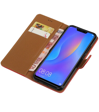 Hoesje voor Huawei P Smart Plus Pull-Up Booktype Rood