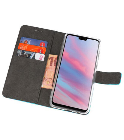 Wallet Cases Hoesje voor Huawei Y9 2019 Blauw