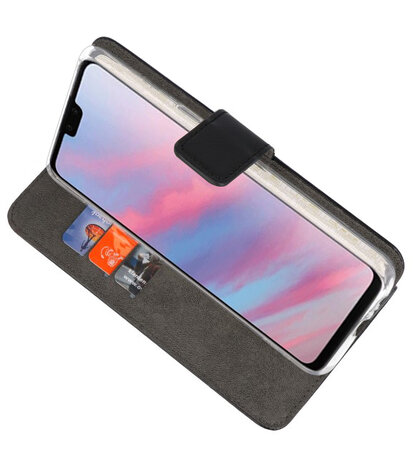 Wallet Cases Hoesje voor Huawei Y9 2019 Zwart