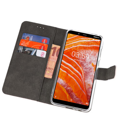 Wallet Cases Hoesje voor Nokia 3.1 Plus Wit