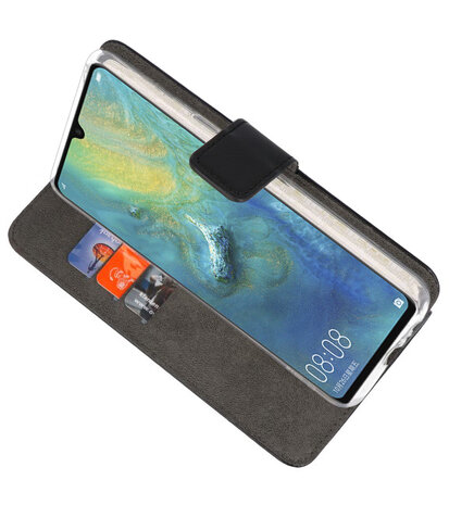 Wallet Cases Hoesje voor Huawei Mate 20 X Zwart