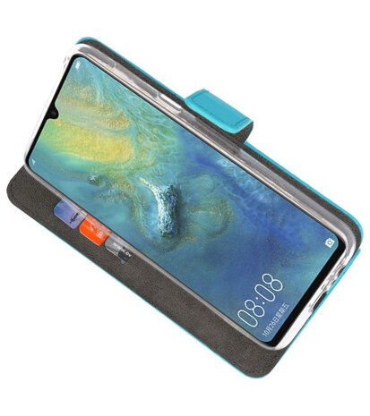 Wallet Cases Hoesje voor Huawei Mate 20 X Blauw