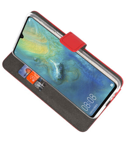 Wallet Cases Hoesje voor Huawei Mate 20 X Rood