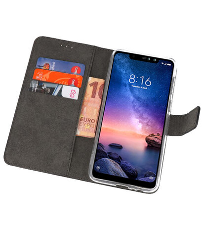 Wallet Cases Hoesje voor XiaoMi Redmi Note 6 Pro Zwart