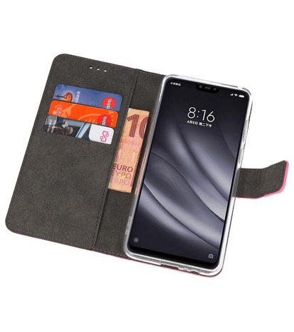 Wallet Cases Hoesje voor XiaoMi Mi 8 Lite Roze