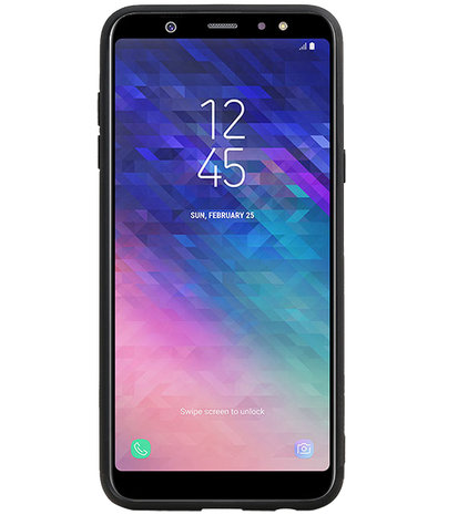 Hexagon Hard Case voor Samsung Galaxy A6 Plus 2018 Grijs