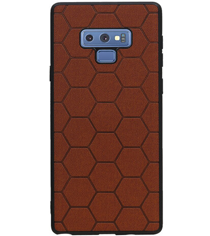Hexagon Hard Case voor Samsung Galaxy Note 9 Bruin