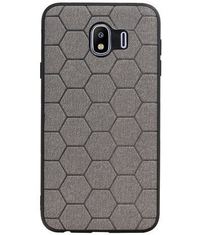 Hexagon Hard Case voor Samsung Galaxy J4 Grijs