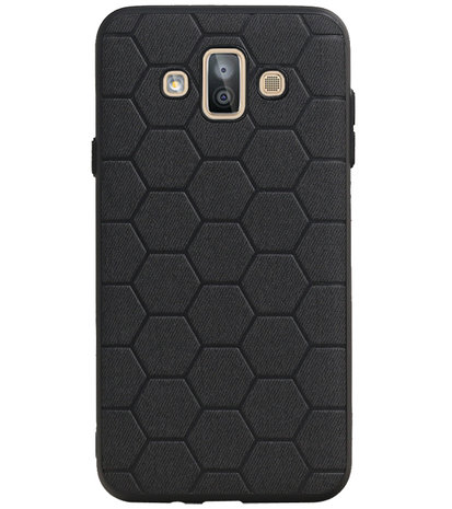Hexagon Hard Case voor Samsung Galaxy J7 Duo J720F Zwart