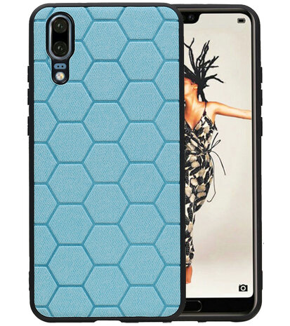 Hexagon Hard Case voor Huawei P20 Blauw